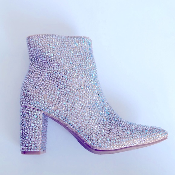 ๐HP๐Restock๐New Sparkle Glam Gold Rhinestone Boots - Picture 3 of 9
